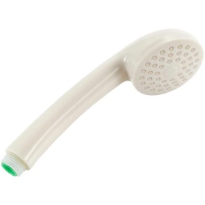 Douchette blanche Mizar avec jet unique et raccord 1/2 pouce pour douche.
