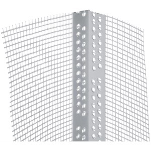 Angolo per intonaco Catnic bianco (10x15 cm) per sistemi di isolamento a cappotto.