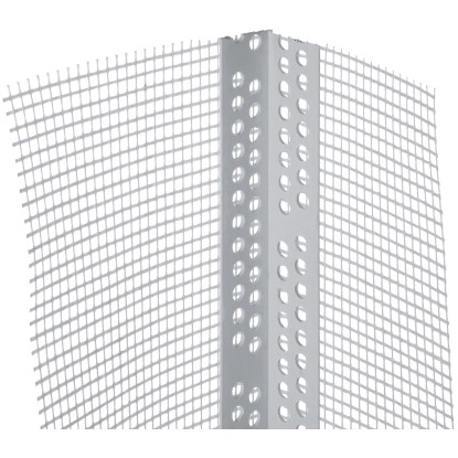 Gewebe-Eckwinkel PVC Weiss (HxBxT) 2,5 x 15 x 10 cm