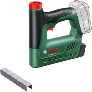 Cucitrice a batteria UniversalTacker 18V-14 Solo di Bosch, verde/nero, senza batteria. Incl. graffette.