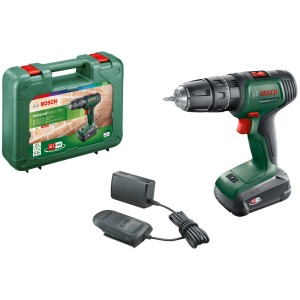 Trapano avvitatore a percussione a batteria Bosch UniversalImpact 18V con batteria, caricabatterie e valigetta.