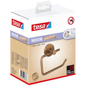 Confezione del porta carta igienica Tesa Moon bronzo autoadesivo in metallo.