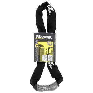 Master Lock Zahlen-Kettenschloss, 90 cm, schwarz. Fahrradschloss mit 4-stelligem Zahlencode.