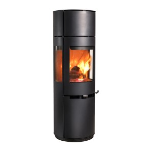 Poêle à bois Aduro 9.7 noir avec feu, 6 kW, acier, classe énergétique A+
