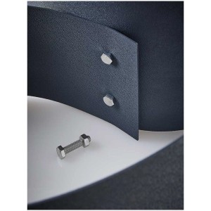 Détail de la spirale à herbes Gartec : Éléments en plastique bleu avec vis. Kit pour potager surélevé.