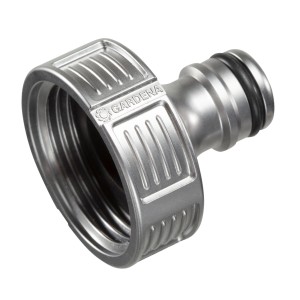 Gardena Premium Raccord de robinet 33,3 mm (G 1'') en métal pour raccord de tuyau d'arrosage.