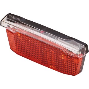 Feu arrière LED Prophete avec COB-LED pour vélos électriques, avec fonction feu stop et réflecteur.