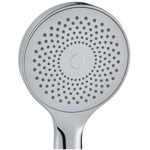 Pomme de douche chromée Diaqua Eco Uno, douchette avec fonction d'économie d'eau et picots.