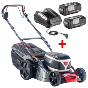 Tagliaerba a batteria Al-Ko 51.4 Li SP Comfort con batterie e caricabatterie.