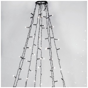 Catena luminosa LED Star Trading Crispy Ice White con 360 LED e cavo verde.