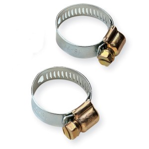 Gartec Colliers de serrage, 16-27 mm, lot de 4, bande en acier et boîtier de vis pour systèmes d'eau froide.