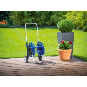 Avvolgitubo Comfort LUX in plastica (senza tubo) per riporre ordinatamente il tubo da giardino.