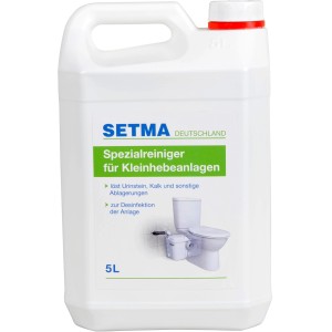 Setma nettoyant spécial 5L pour petites stations de relevage, pour désinfection et nettoyage.