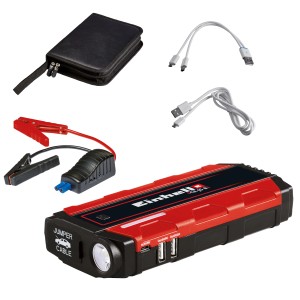 Einhell CE-JS 8 Power Bank Jump-Start con accessori: borsa, cavi, morsetti. Per auto e dispositivi mobili.
