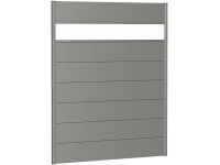 Biohort Wandpaneel Sichtschutz m. Acrylglas 150 cm x 180 cm Quarzgrau-Metallic