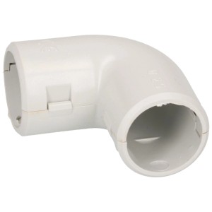 Angle KIR M25 gris, 2 pièces, pour connecter les goulottes de câbles.