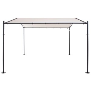 Colibri Gazebo Roma, antracite-beige, 2.8x4m. Struttura in acciaio con tetto beige.