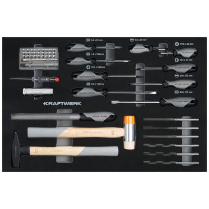 Kraftwerk Schraubendreher/Schlagwerkzeug-Set 49-tlg.