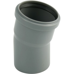 Curva HT Marley grigia 15° DN 40 per tubi di scarico interni.
