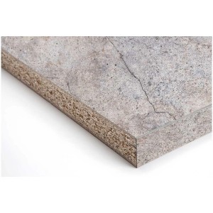 Piano di lavoro Old Stone, 3,8x63,5x410cm, con moderno effetto pietra. Robusto e facile da pulire.
