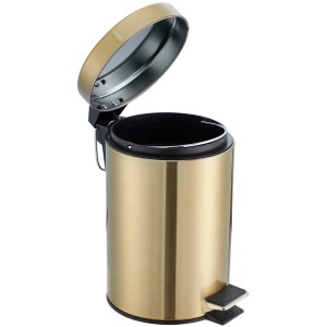 Cestino cosmetico marrone Diaqua® (3 l) aperto con pedale.