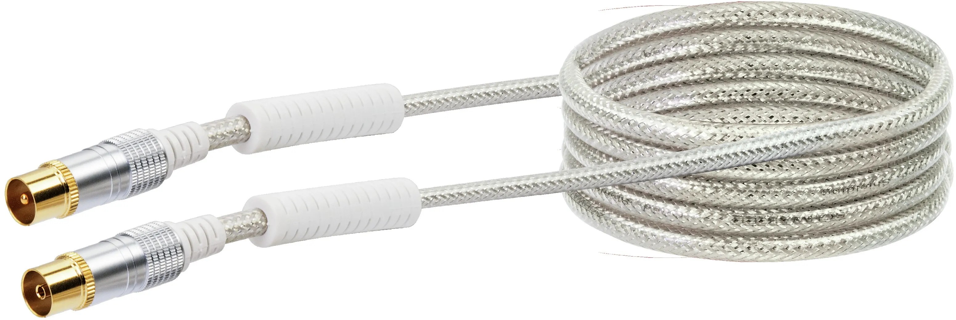 Câble D'antenne Schwaiger 3 M - Connecteur F Plaqué Or - Haute Performance 110 DB - Pour TV, Parabole - 3