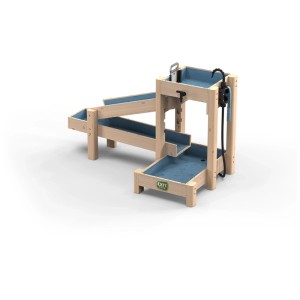 Exit Toys AquaFlow Pista d'acqua 200 in legno di cipresso, con pompa e tubo dell'acqua. Divertimento e giochi per bambini.