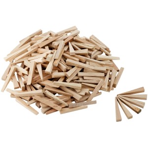 Cales en bois pour carrelage LUX Comfort, 250 pièces, pour niveler les carreaux pour des joints uniformes.