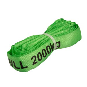 Élingue ronde Conacord verte en polyester, longueur 1 m, pour sangles d'arrimage.