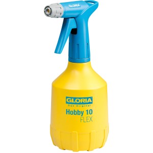 Gloria Hobby 10 Flex pulvérisateur fin, jaune/bleu, pulvérisateur à pression 1L pour jardin et maison.