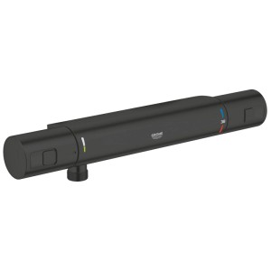 Miscelatore termostatico per doccia Grohe Precision Start, nero opaco, per montaggio a parete.