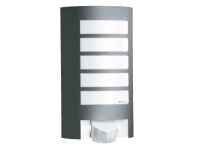Aussenwandleuchte L 12 Anthrazit E27 mit 180° Bewegungsmelder
