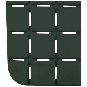 Tappetino doccia MSV verde scuro, 36x76cm, in gomma antiscivolo per bagno e doccia.