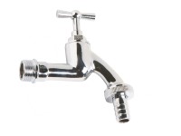 Auslaufventil 21 mm (R 1/2) mit Schlauchverschraubung mit Knebel