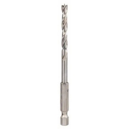 Bosch Set punte spirale legno HSS attacco esagonale 1/4" / 3 x 33 x 74 mm