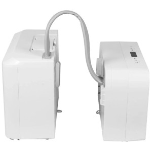 Condizionatore split Kibernetik Caravan bianco, due unità collegate con display, ideale per camper.