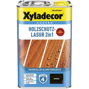 Xyladecor Holzschutz-Lasur Ebenholz 4l für langanhaltenden Schutz und Allwetterschutz.
