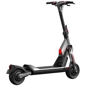 Trottinette électrique Segway Ninebot E-Kickscooter GT1 D noir et beige, idéale tout-terrain.