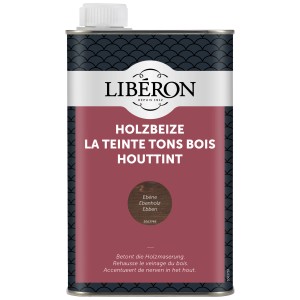Teinture bois ébène, pot de 500ml pour meubles en bois. Souligne le veinage.