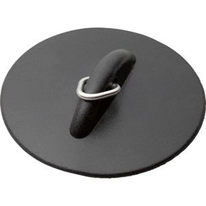 Tappo in gomma nero per lavandini e vasche da bagno, Ø 32-50 mm.