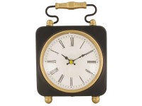 Uhr Dundee Metall Schwarz (HxBxT) 28 x 18,5 x 6,5 cm