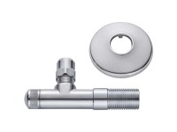 Eck-Regulierventil Messing verchromt 1/2