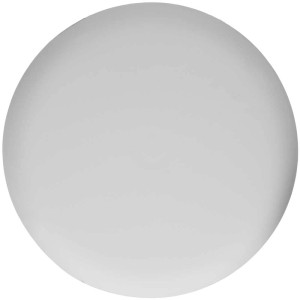 Rosace de plafond gris clair en polypropylène, 95x13 mm, pour installation de lampe.