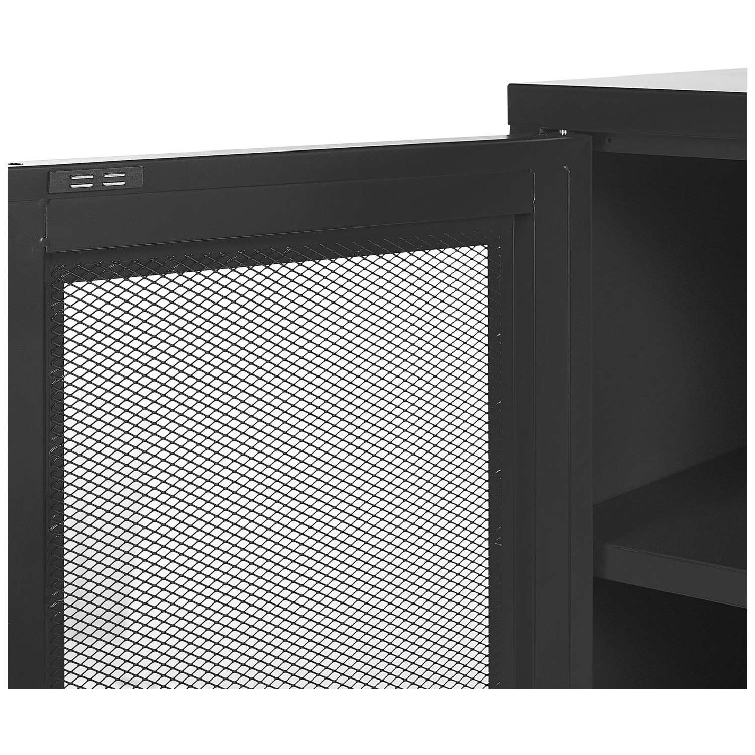 HOMCOM Mobile Multiuso con 2 Ante Trasparenti e 2 Ripiani 61x35x75cm Bianco