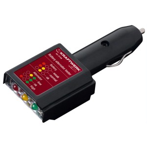 Tester per batteria e alternatore con display LED per una rapida diagnosi.