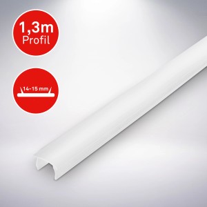 Barra diffusore bianca Briloner, lunga 1,3 m, per pannelli per ottimizzare l'acustica della stanza.