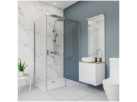 Breuer Rückwand Marmor-Optik Schwarz-Weiss seidenmatt 100 x 255 cm