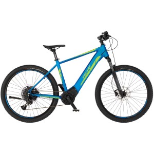 VTT électrique Fischer Montis 6.0i bleu avec cadre de 51 cm et moteur central Brose Drive S.