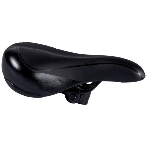 Sella da uomo Urban nera per bicicletta, comoda con staffa di montaggio.