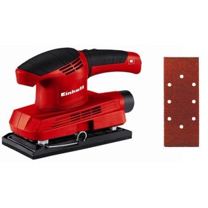 Ponceuse vibrante Einhell TC-OS 1520 avec papier abrasif, rouge/noir.